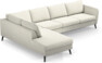 County - 3-sits soffa med divan vänster - Vit