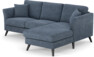 Eden - 2-sits soffa med schäslong - Blå