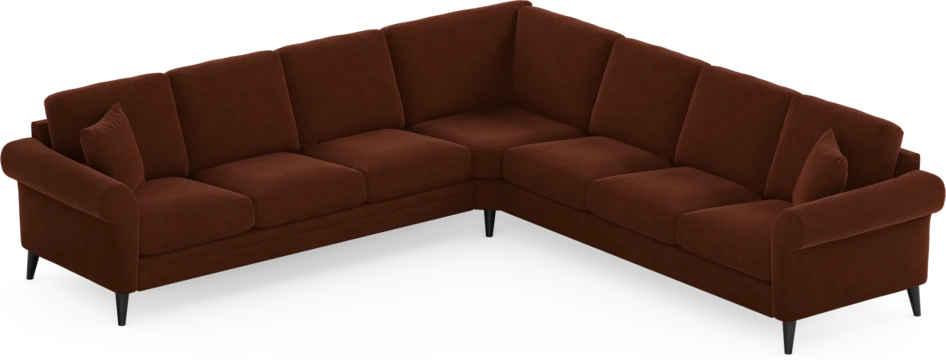 Eden - Hörnsoffa, 3+3-sits - Orange