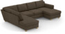 Friday - 3-sits soffa med divan vänster och schäslong höger - Brun