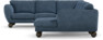 Madison Lux - Hörnsoffa med schäslong höger - Blå
