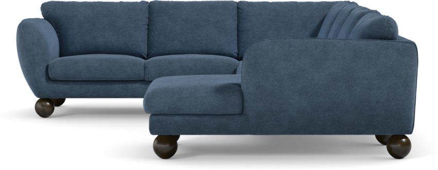 Madison Lux - Hörnsoffa med schäslong höger - Blå