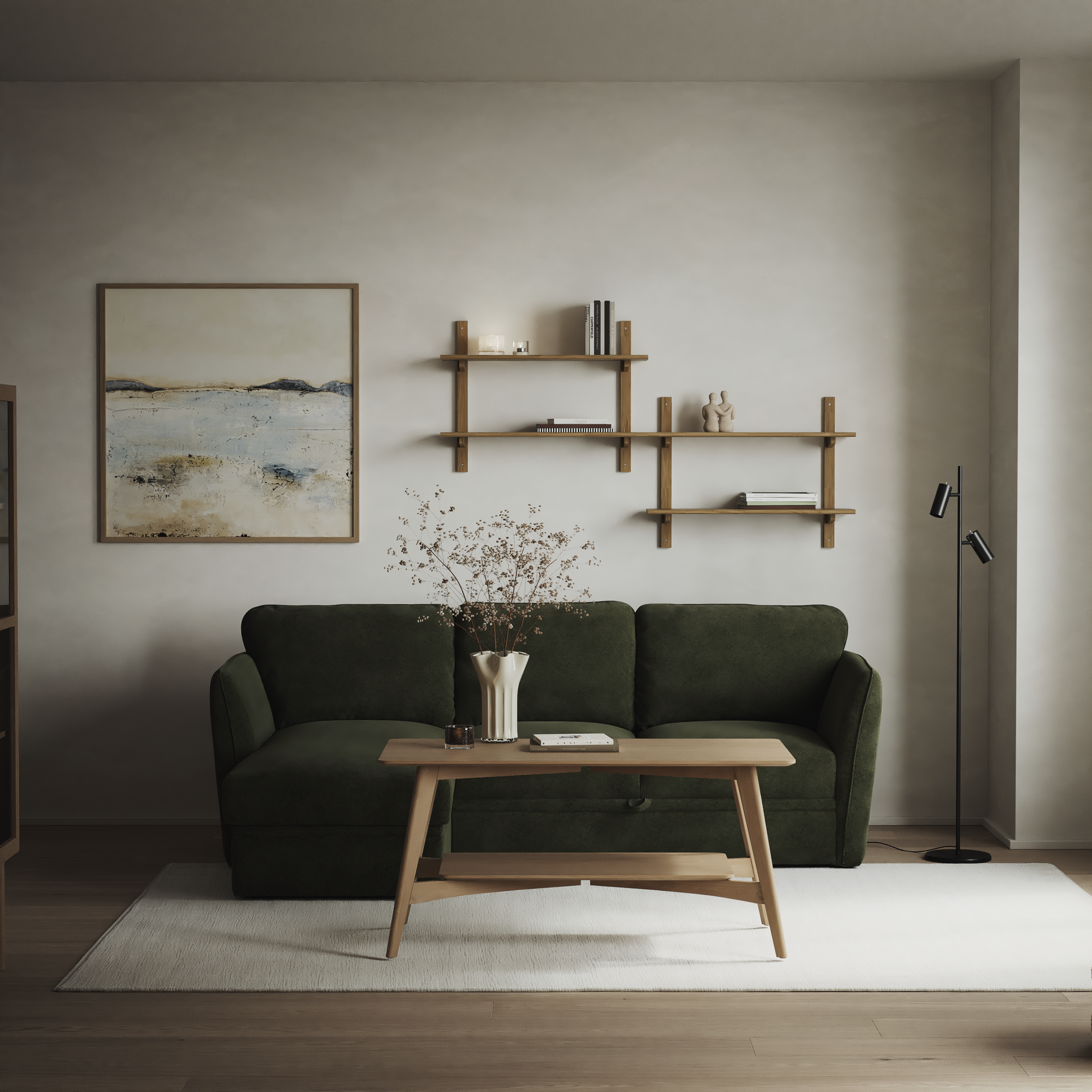Öland, Bäddsoffa med schäslong vänster