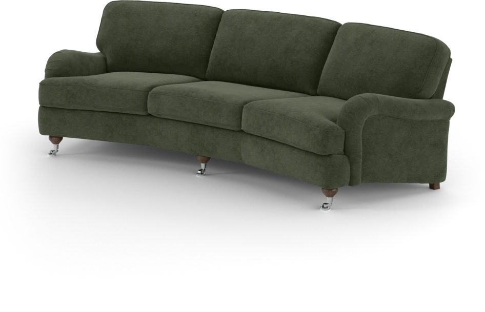 Oxford - 3-sits soffa svängd - Grön