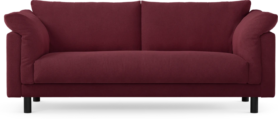 Cherrie - 2,5-sits soffa, hel dyna, fast klädsel - Röd
