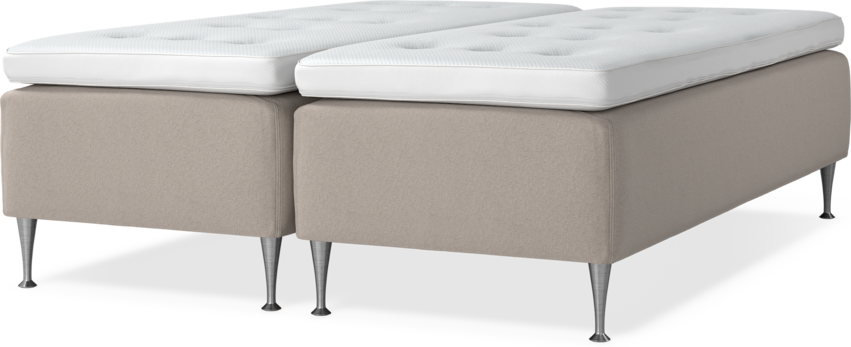 Delux Dream - Ramsäng, dubbelsäng med bäddmadrass - Beige