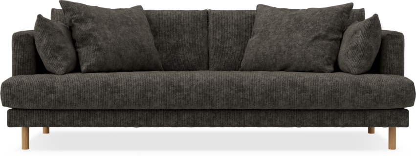 Harper - 3-sits soffa, hel dyna - Grå