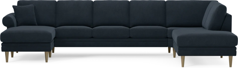 Eden - 3-sits soffa med schäslong vänster och divan höger - Blå