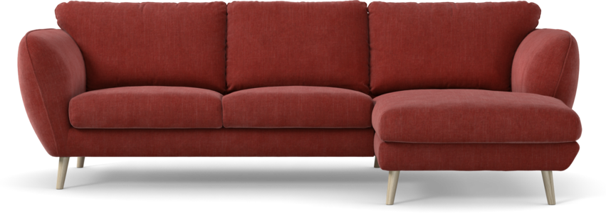 Madison - 2-sits soffa med schäslong höger - Rosa