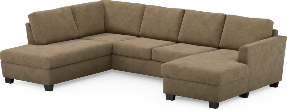 Friday - 3-sits soffa med divan vänster och schäslong höger - Brun