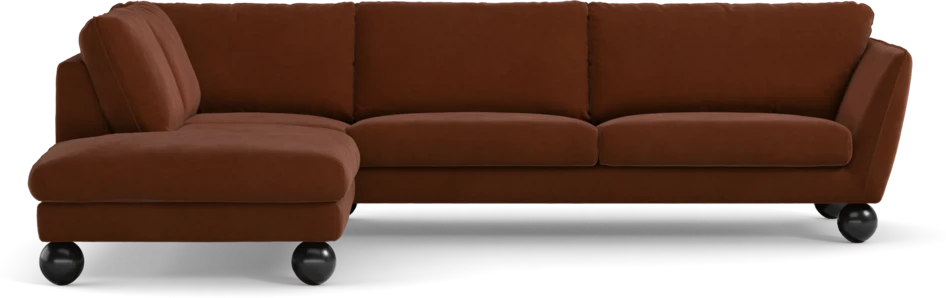 Madison Lux - 3-sits soffa med divan vänster - Orange