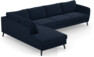 County - 3-sits soffa med divan vänster - Blå