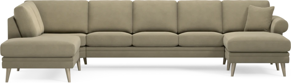 Eden - 3-sits soffa med divan vänster och schäslong höger - Beige