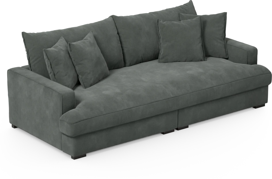 Rossi - 3-sits soffa, hel dyna - Grå