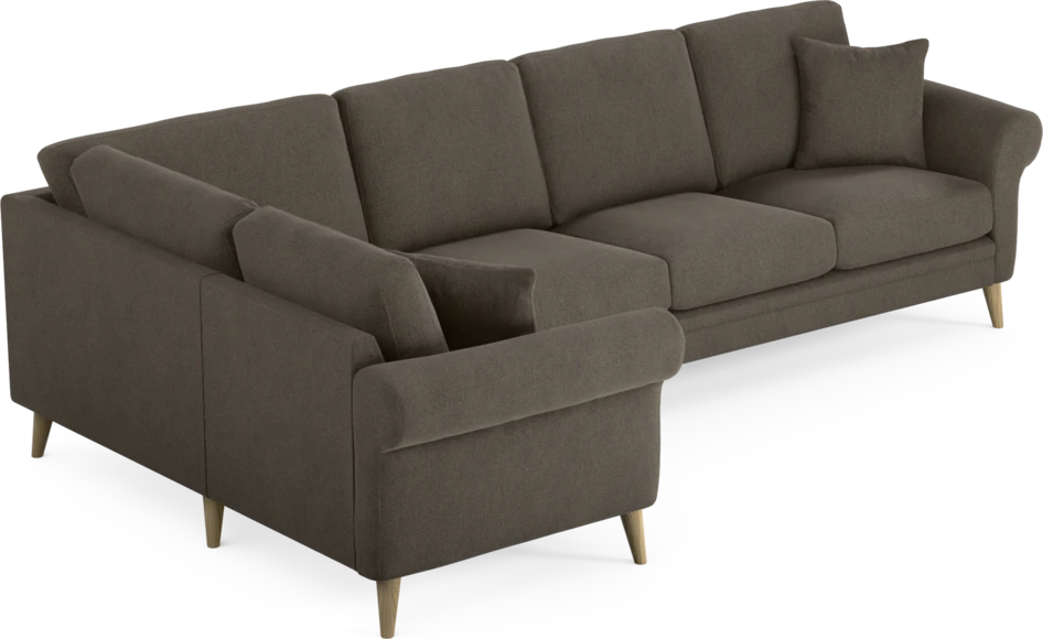 Eden - Hörnsoffa, 1+3-sits - Brun