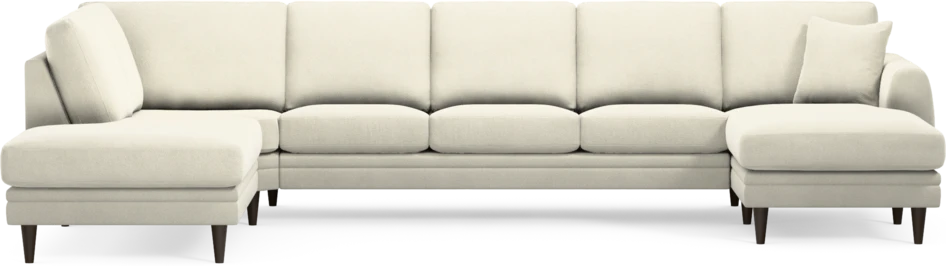 Eden - 3-sits soffa med divan vänster och schäslong höger - Vit