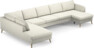 County - 4-sits soffa med divan vänster och schäslong höger - Vit