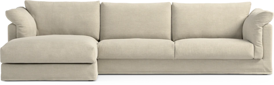 Cherrie Klädsel - Klädsel till 3-sits soffa med schäslong vänster - Beige