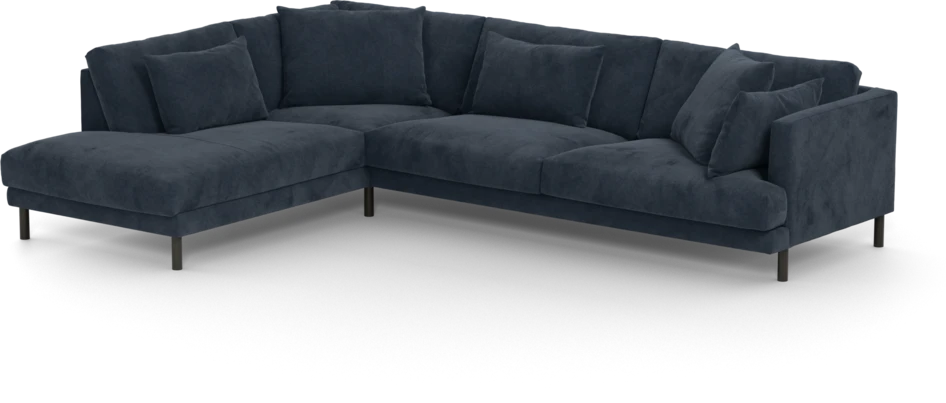 Harper - 3-sits soffa med divan vänster - Blå