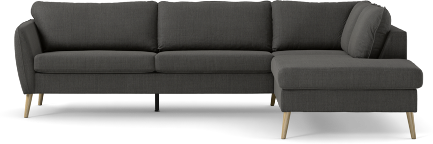 County - 2,5-sits soffa med divan höger - Grå