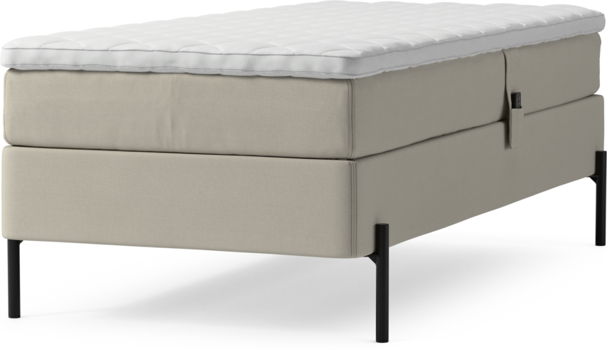 Delux Sense - Ställbar säng, enkelsäng med bäddmadrass och sängben