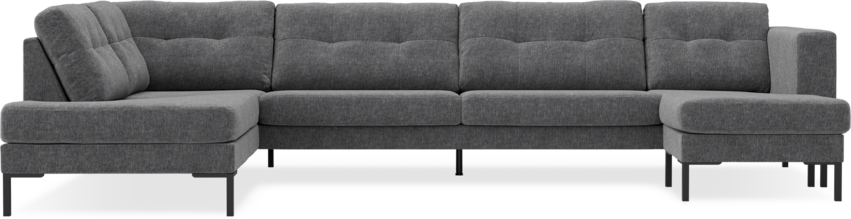 Rio - 4-sits soffa med divan vänster och schäslong höger - Grå