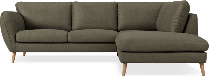 Madison - 2-sits soffa med divan höger - Brun