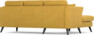 Eden - 2-sits soffa med schäslong - Gul