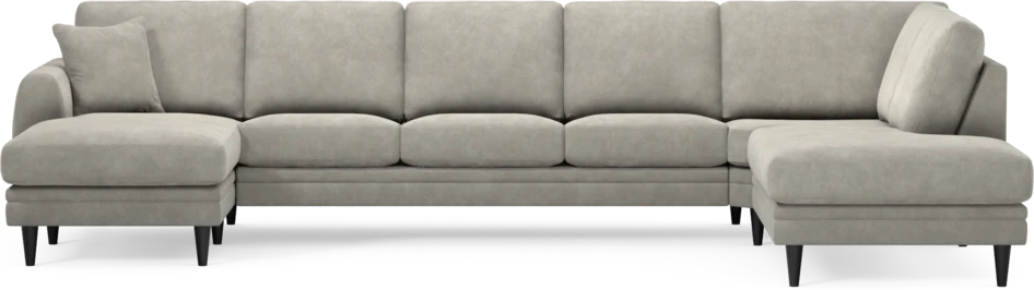 Eden - 3-sits soffa med schäslong vänster och divan höger - Grå