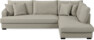 Mila - 3-sits soffa med divan höger, hel dyna - Grå
