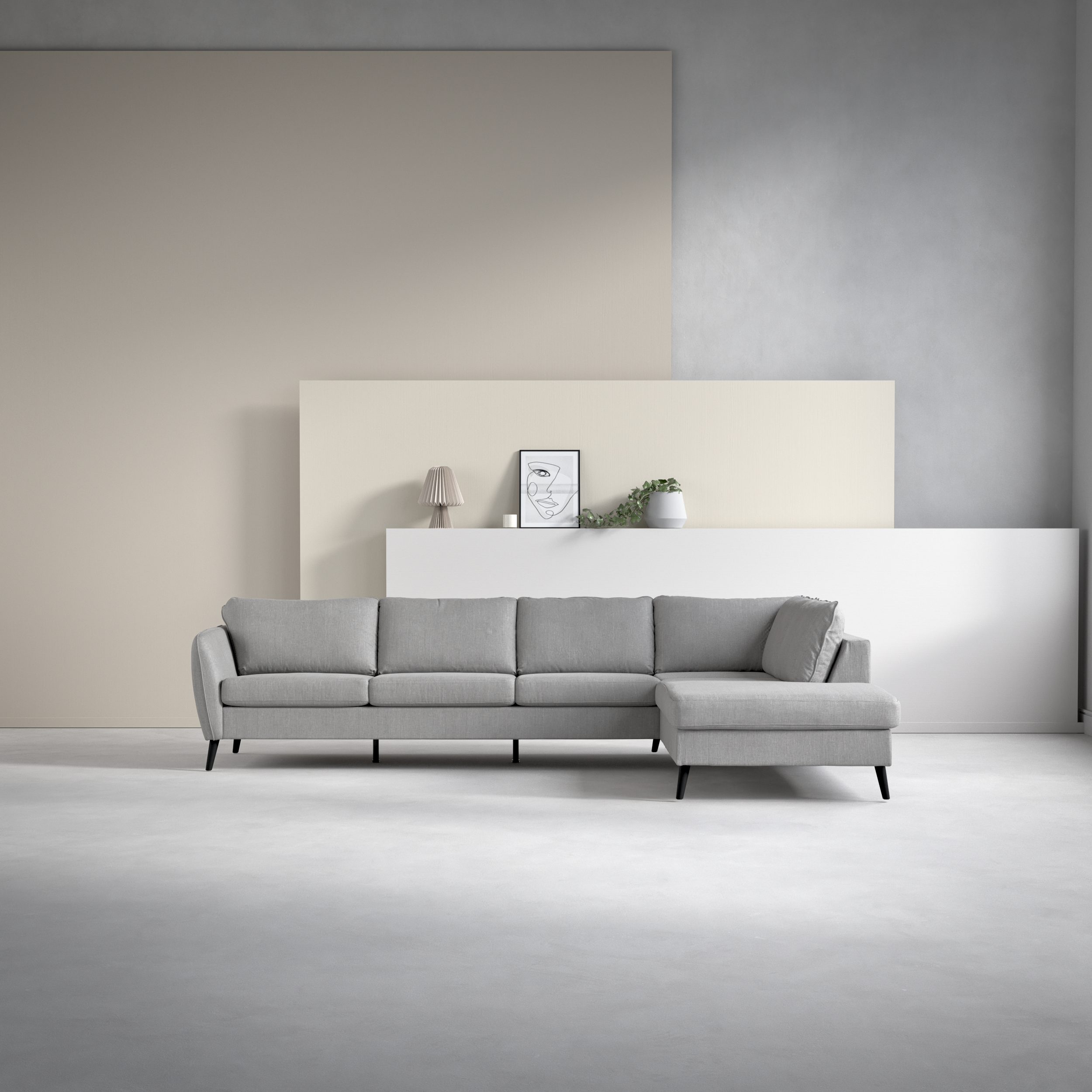 County - 3-sits soffa med divan höger - inspiration