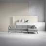 County - 3-sits soffa med divan höger - Grå