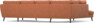 Madison Lux - 2-sits soffa med divan vänster och schäslong höger - Orange