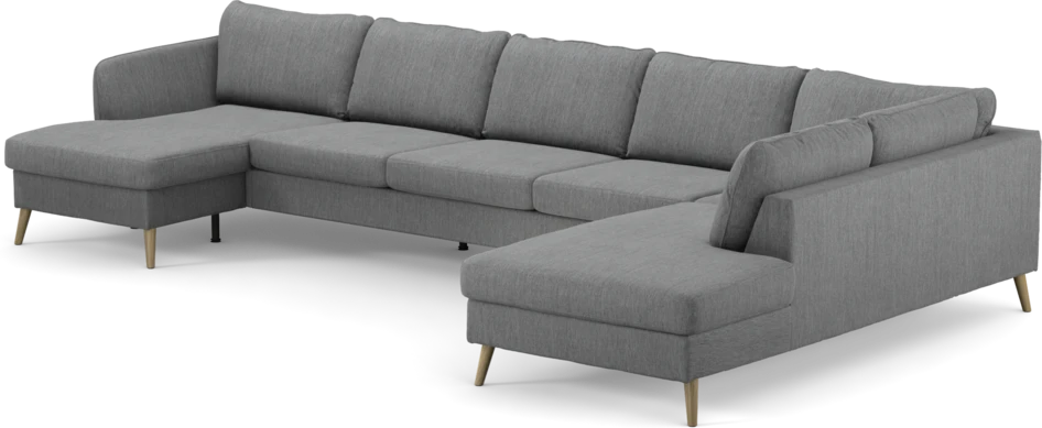 County - 4-sits soffa med schäslong vänster och divan höger - Grå