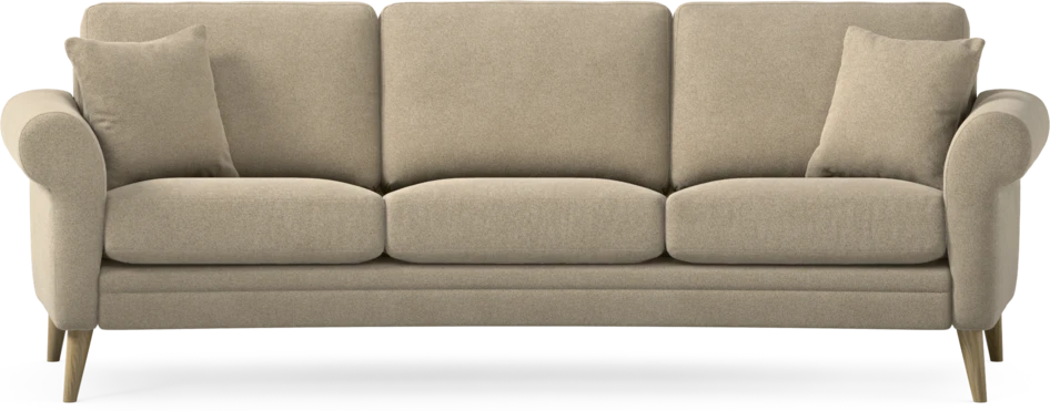 Eden - 3-sits soffa svängd - Beige