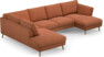 Madison Lux - 2-sits soffa med divan vänster och schäslong höger - Orange