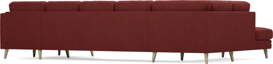 Eden - 3-sits soffa med divan vänster och schäslong höger - Röd