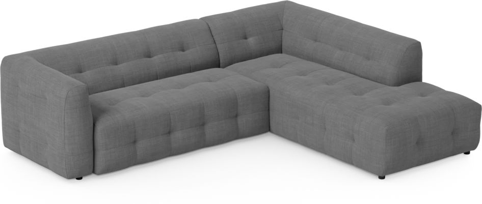 Bella - 3-sits soffa med divan höger - Grå