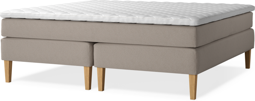 Delux Sense - Kontinentalsäng, dubbelsäng med bäddmadrass - Beige