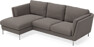 Madison Lux - 2-sits soffa med schäslong vänster - Brun