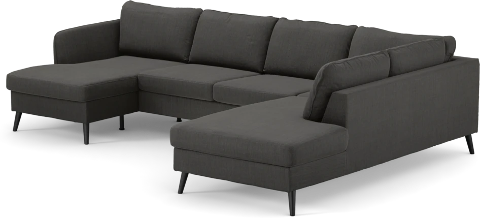 County - 3-sits soffa med schäslong vänster och divan höger - Grå