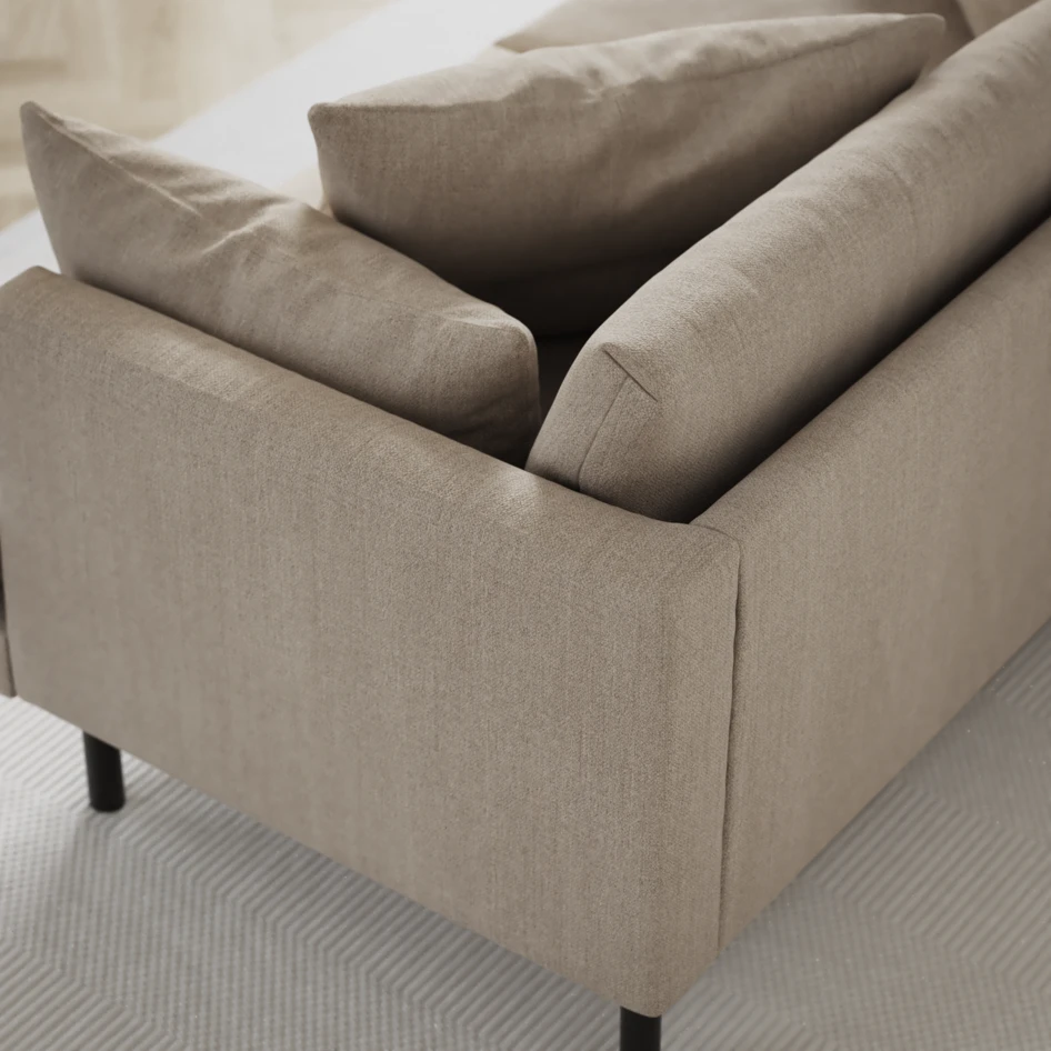 Harper - 3-sits soffa, hel dyna - Beige