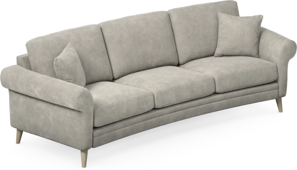 Eden - 3-sits soffa svängd - Grå