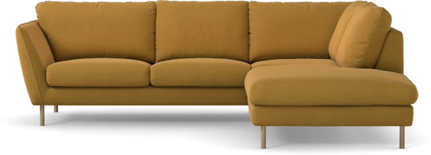 Madison Lux - 2-sits soffa med divan höger - Gul