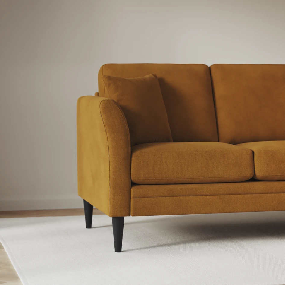 Eden - 3-sits soffa svängd - Gul