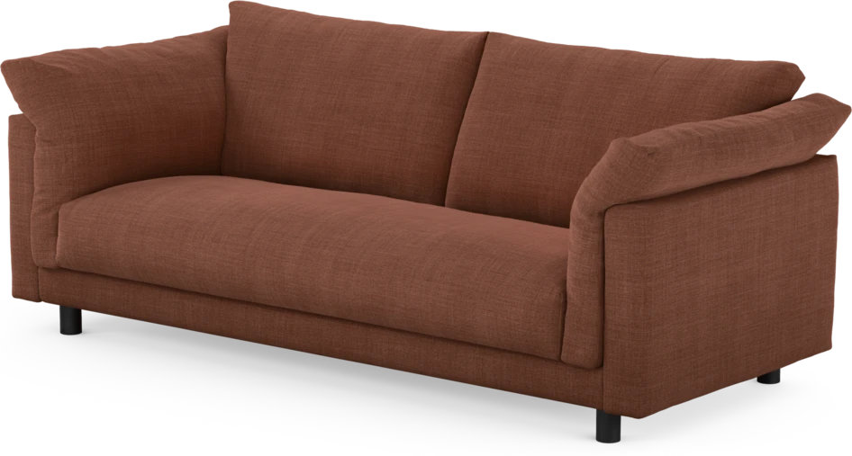 Cherrie - 2,5-sits soffa, hel dyna, fast klädsel - Orange