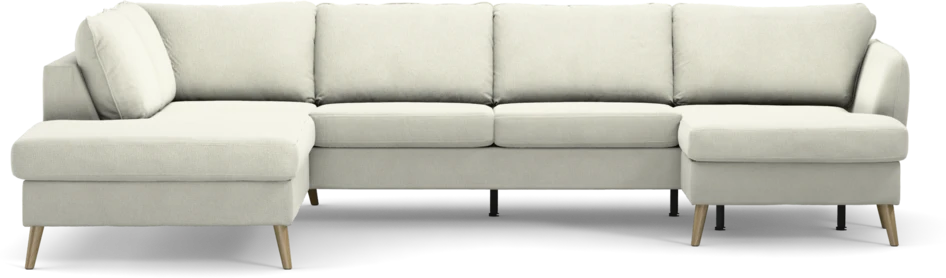 County - 3-sits soffa med divan vänster och schäslong höger - Vit