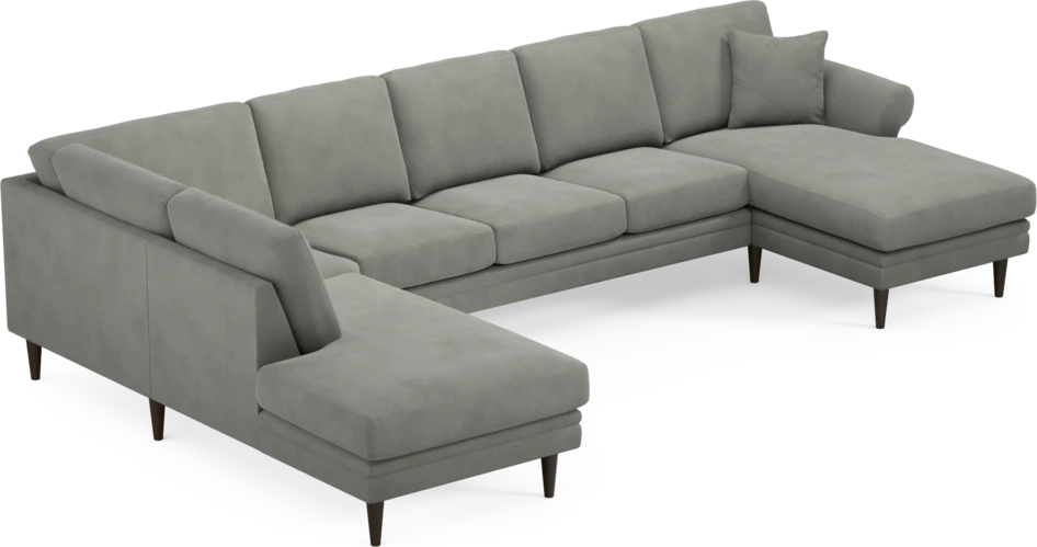 Eden - 3-sits soffa med divan vänster och schäslong höger - Grå