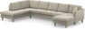 Eden - 3-sits soffa med divan vänster och schäslong höger - Grå