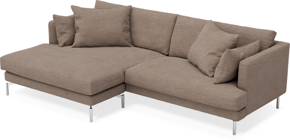 Harper - 4-sits med schäslong XL vänster - Brun